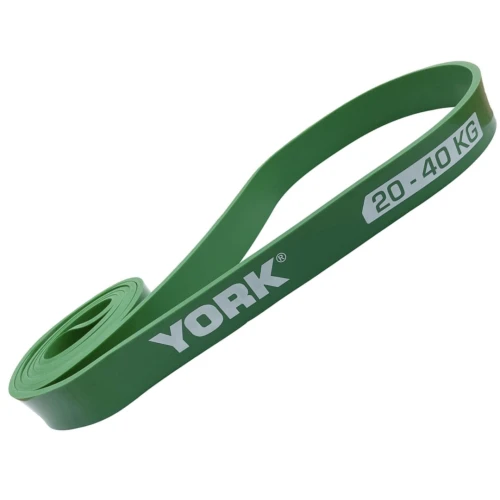 Резинка для фитнеса York 20-40 кг - 2080x32x4,5 мм, зеленый