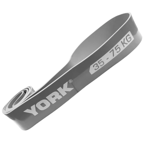 Резинка для фитнеса York 35-75 кг - 2080x85x4,5 мм, серый