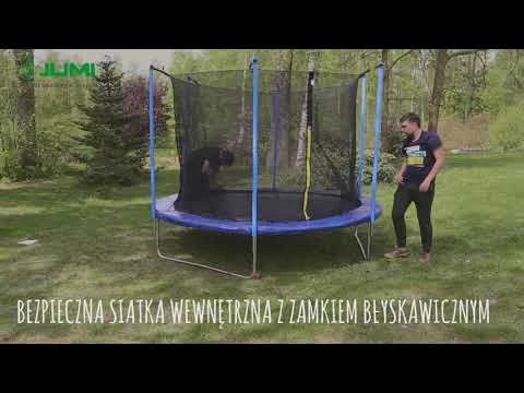 youtube video 1 Батут Jumi Motion Sport Line 10ft (305см) с наружной сеткой серый