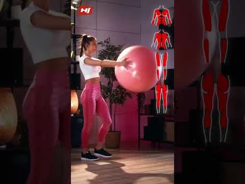 youtube video 2 Фитбол массажный Hop-Sport 65см серебристый + насос