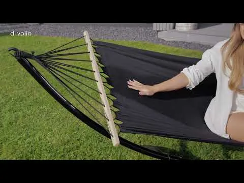 youtube video 1 Гамак с каркасом Di Volio Rimini кремовый