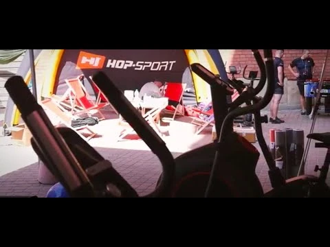youtube video 2 Велотренажер магнитный Hop-Sport HS-035H Leaf серебристый