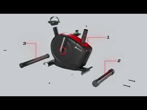 youtube video 2 Велотренажер магнитный Hop-Sport HS-2050H Sonic красный