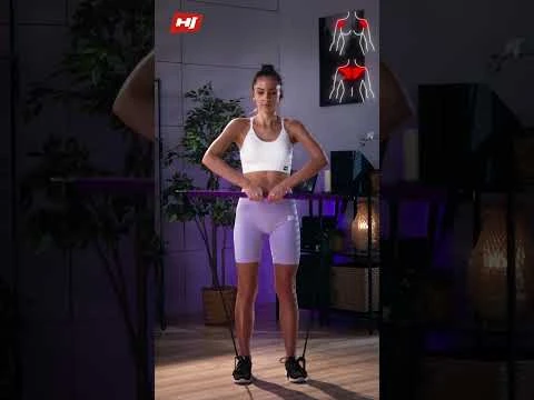 youtube video 1 Тренировочная палка с эспандерами Hop-Sport HS-T090GS фиолетовая