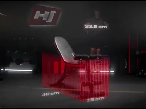 youtube video 1 Скамья тренировочная Hop-Sport HS-1030 с фиксатором для ног