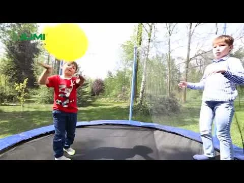 youtube video 2 Батут Jumi Motion Sport Line Premium 10ft (305см) з внутрішньою сіткою сірий