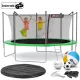 Батут Hop-Sport 14ft (427см) зеленый с внутренней сеткой