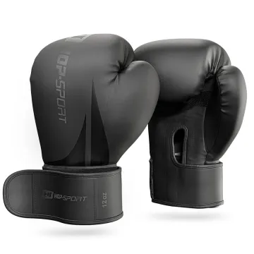 Боксерские перчатки Hop-Sport HS-BG12 12oz черные