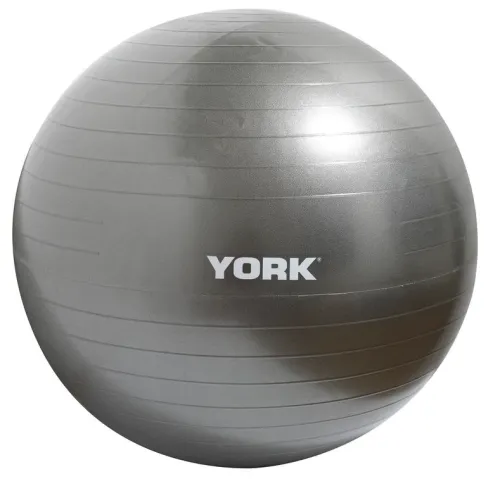 Фітбол York Fitness 75см сірий + насос