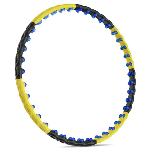 Хулахуп Hop-Sport HS-080HH с массажером 110см черно-желтый