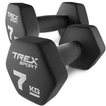 Гантели для фитнеса неопреновые TREX Sport TX-070VD 2x7кг