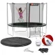 Image 7 for Батут Hop-Sport 10ft (305см) чорно-зелений з внутрішньою сіткою (4 ноги)