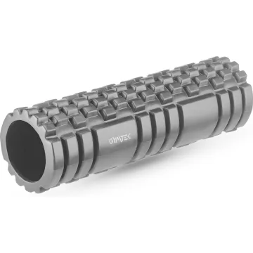 Массажный ролик Gymtek для йоги и фитнеса EVA 45см серый