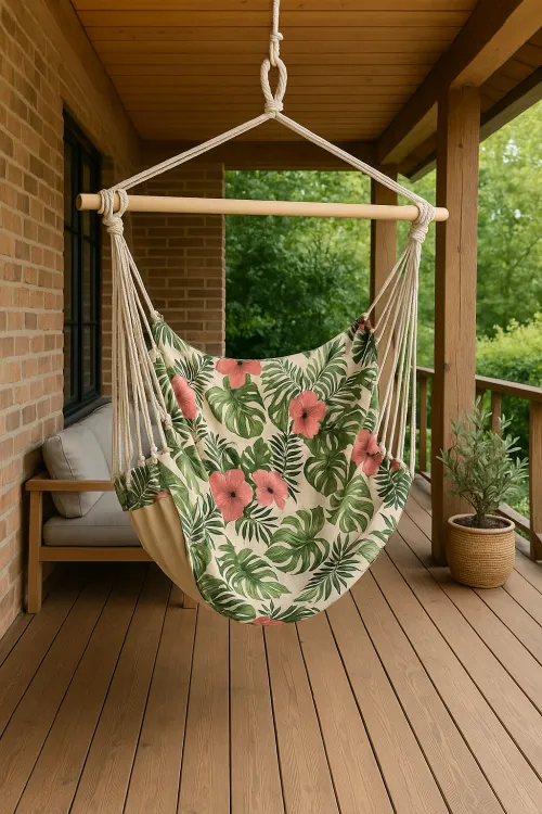 Бразильское кресло-гамак Jumi Garden с чехлом тропик