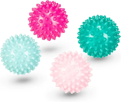 Набор массажных мячей Gymtek 65 мм 4 шт розово-салатовый