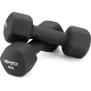 Гантели для фитнеса неопреновые Gymtek Hex 2х4кг черный