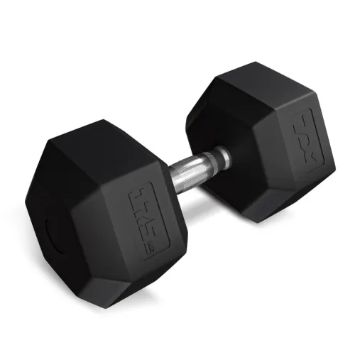 Гантеля шестигранная прорезиненная TX-175RD Trex Sport 17,5кг