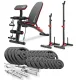 Image 1 for Набор Hop-Sport Strong 106кг со скамьей HS-1035 и стойками 1005L