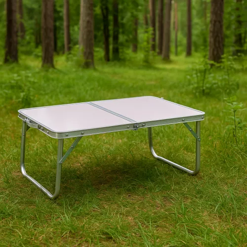 Стіл туристичний Chomik Garden Line HOLMEN 60x40x26,5см складаний білий
