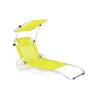 Шезлонг лежак Outtec Sun с козырьком желтой