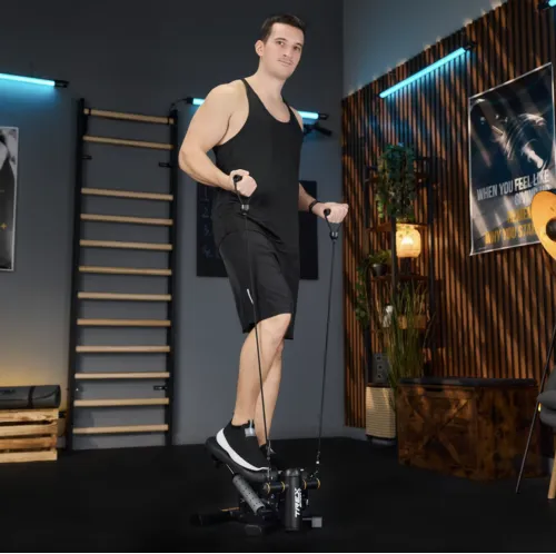 Степпер с эспандерами - полноценная тренировка в комфорте вашего дома