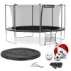Батут Hop-Sport 14ft (427см) чорно-зелений з внутрішньою сіткою