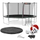 Image 1 for Батут Hop-Sport 14ft (427см) черно-зеленый с внутренней сеткой