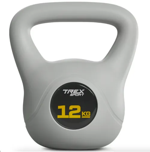 Гиря вінілова 12кг Trex Sport TX-012CKB сірий