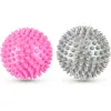 Набір масажних м'ячів Gymtek 70 мм 2 шт твердий/м'який сіро-рожевий