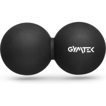 Масажний м'яч Gymtek 63 мм подвійний чорний