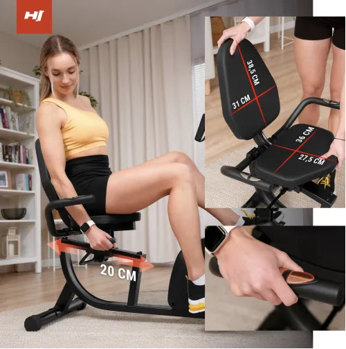 Эргономичное сиденье - комфорт для спины и контроль пульсаДвойная нагрузка - тренируй ноги и руки одновременно