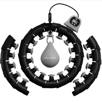 Хулахуп Trex Sport TX-020CHH массажный с утяжелителем и счетчиком черный