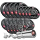 Image 1 for Набір олімпійський Hop-Sport PRO 90кг з W-подібним грифом