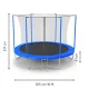 Image 2 for Батут Jumi Motion Sport Line 10ft (305см) з внутрішньою сіткою синій