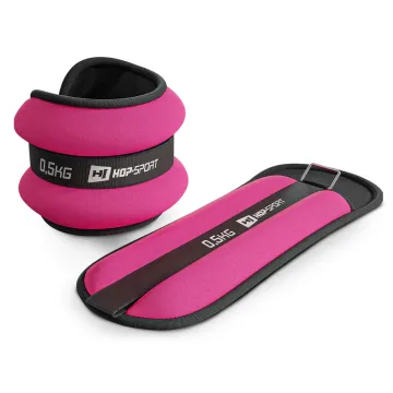 Утяжелители для ног и рук Hop-Sport HS-S001WB 2х0,5кг розовые