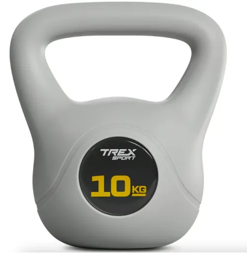 Гиря вінілова 10кг Trex Sport TX-010CKB сірий