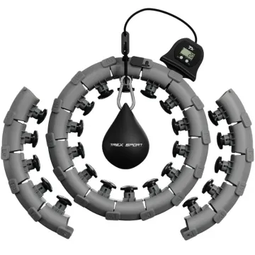 Хулахуп Trex Sport TX-020CHH массажный с утяжелителем и счетчиком серый