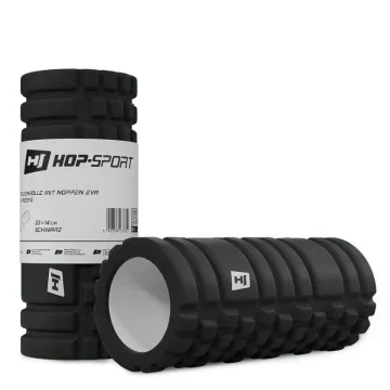 Роллер массажер (валик, ролик) Hop-Sport EVA 33см HS-A033YG черный