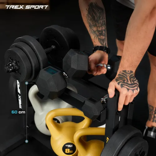 Нижняя полка - пространство для силовых аксессуаров