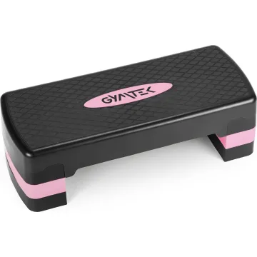 Степ-платформа Gymtek 3-х уровневая черно-розовая
