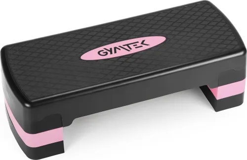 Степ-платформа Gymtek 3-х рівнева чорно-рожева