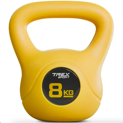 Гиря вінілова 8кг Trex Sport TX-008CKB жовта