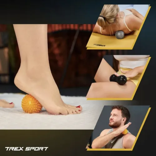 Набір масажних м'ячів Trex Sport TX-003MSB 3в1 для йоги та фітнесу PVC Набір масажних м'ячів Trex Sport TX-003MSB 3в1 для йоги та фітнесу PVC