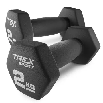Гантели для фитнеса неопреновые TREX Sport TX-020VD 2x2кг