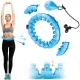 Image 2 for Хулахуп Gymtek с утяжелителем регулируемый голубой