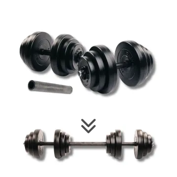 Гантели Elitum 2х18,5кг + удлинитель грифа для штанги