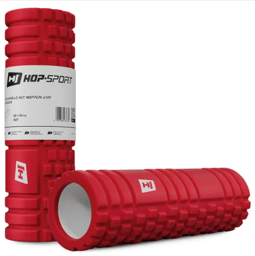 Роллер массажер (валик, ролик) Hop-Sport EVA 45см красный