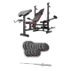 Image 2 for Набор Hop-Sport Premium 69кг со скамьей HS-1075 Pro и штангой