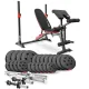 Image 1 for Набор Hop-Sport Premium 135кг со скамьей HS-1095, штангами и гантелями