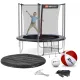 Image 4 for Батут Hop-Sport 8ft (244см) черно-синий с внутренней сеткой